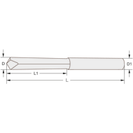 Gewindebohrer-Ausbohrer VHM 8,5mm TIN (für M10)